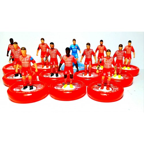 Subbuteo Andrew Table Soccer Olympiacos Uefa Conference League kit on WSB Professional bases